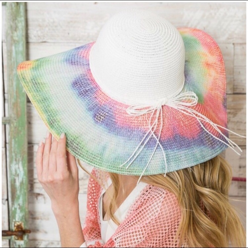 Seaside brights floppy tie dyed hat - Picture 4 of 6